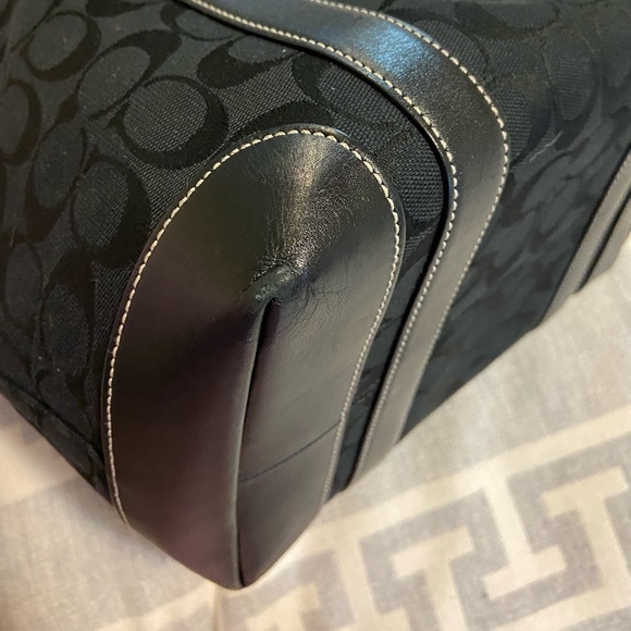 Black Coach Monogram Tote - Picture 7 of 12